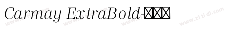 Carmay ExtraBold字体转换